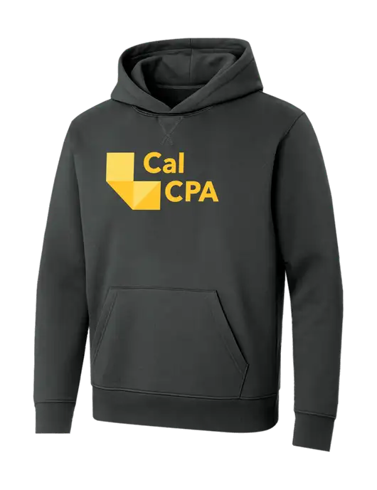 Allmade Charcoal Grey Organic French Terry Pullover Hoodie w/CalCPA Logo