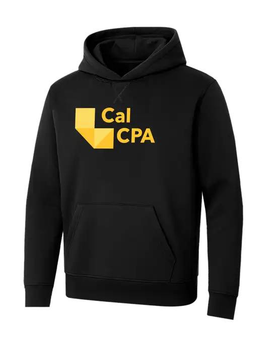 Allmade Deep Black Organic French Terry Pullover Hoodie w/CalCPA Logo