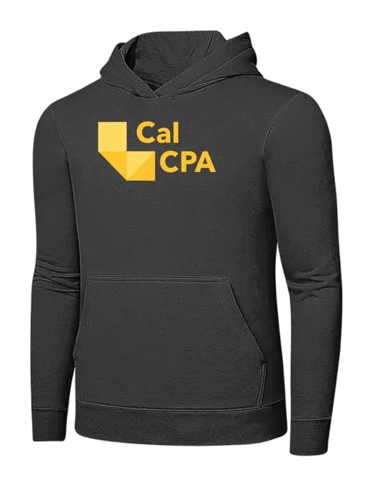 Charcoal 7.8 oz Ring Spun Hooded Sweatshirt w/CalCPA Logo