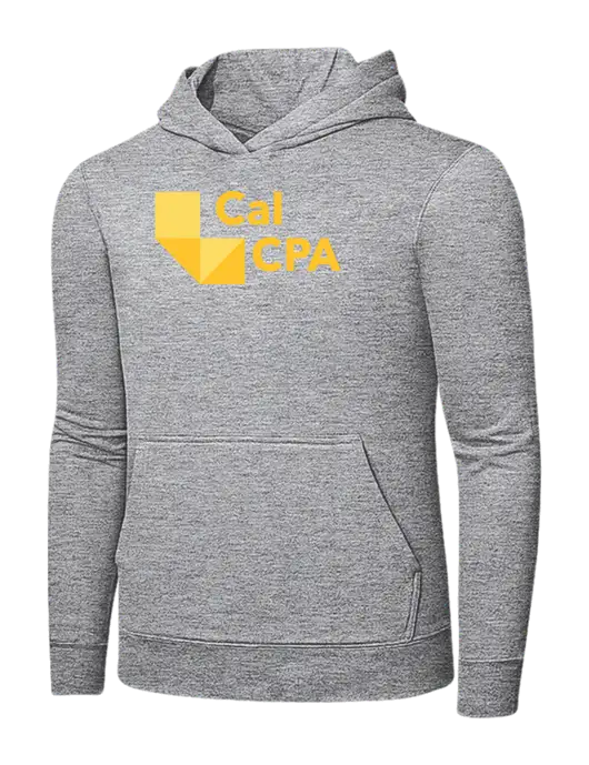 Light Grey Heather 7.8 oz Ring Spun Hooded Sweatshirt w/CalCPA Logo