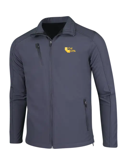 Dark Grey Welded Softshell Jacket w/CalCPA Logo