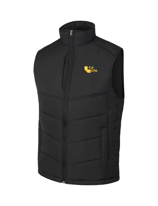 Black/Black Puffy Vest w/CalCPA Logo