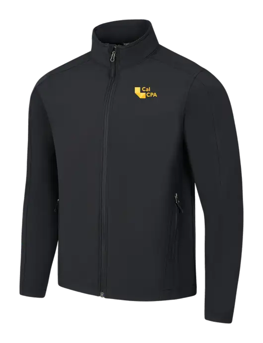 Black Core Soft Shell Jacket w/CalCPA Logo