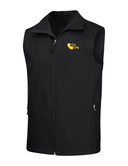 Black Core Soft Shell Vest w/CalCPA Logo
