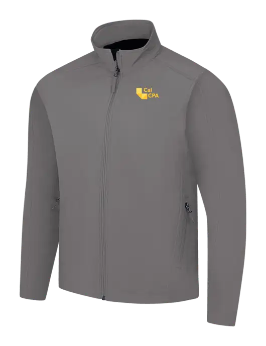 Medium Grey Core Soft Shell Jacket w/CalCPA Logo