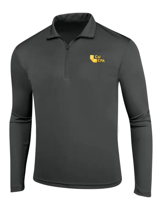 Dark Grey PosiCharge Competitor 1/4 Zip Pullover w/CalCPA Logo