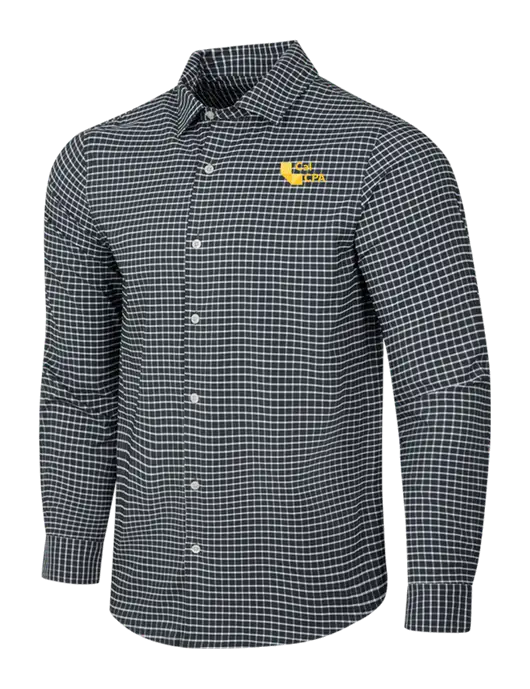 Dark Grey/White City Stretch Shirt w/CalCPA Logo