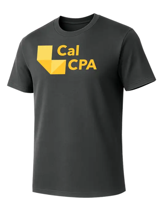Allmade Charcoal Grey Organic Cotton Tee w/CalCPA Logo