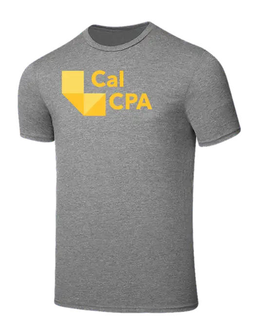 Seriously Soft Grey Frost T-Shirt w/CalCPA Logo