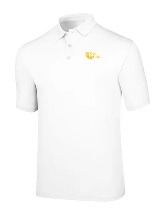 Callaway Opti-Dri White Chev Polo w/CalCPA Logo