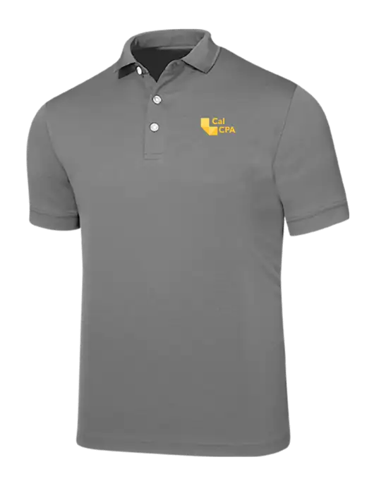 Callaway Ottoman Medium Grey Polo w/CalCPA Logo