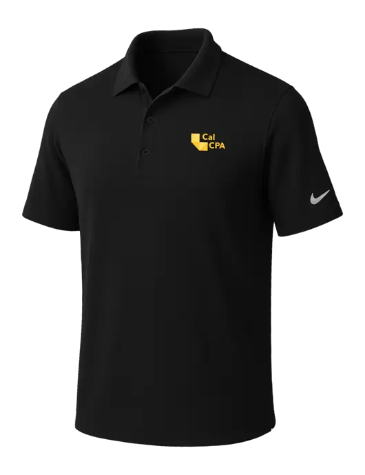 NIKE Black Dri-Fit Micro Pique Polo w/CalCPA Logo