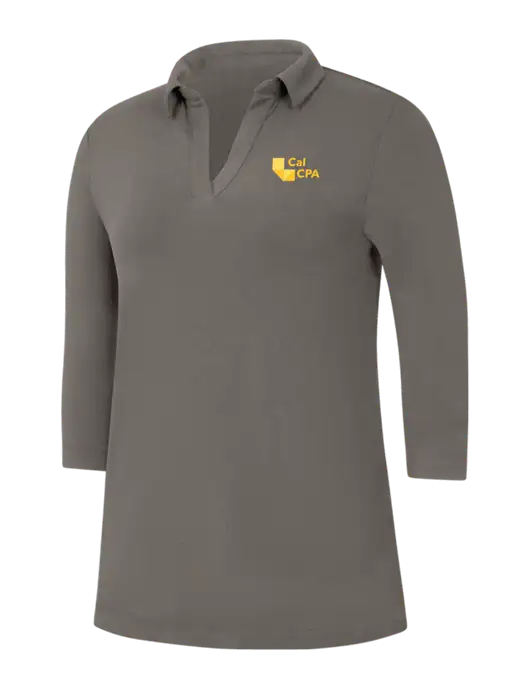 Womens Dark Grey Luxe Knit Tunic w/CalCPA Logo