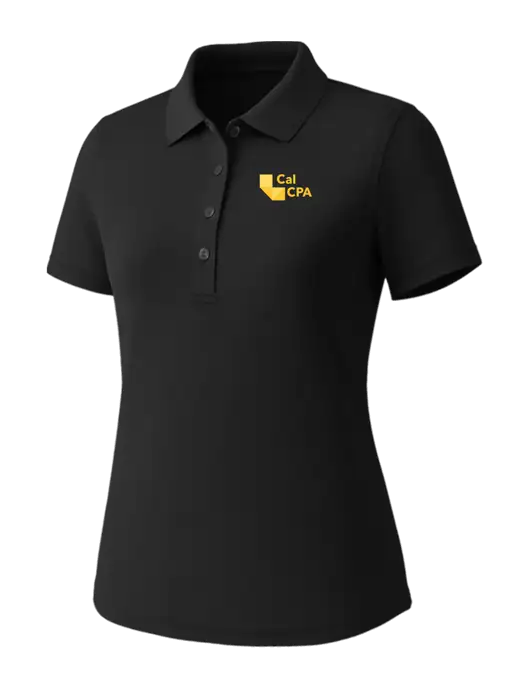 Callaway Womens Core Black Performance Polo w/CalCPA Logo