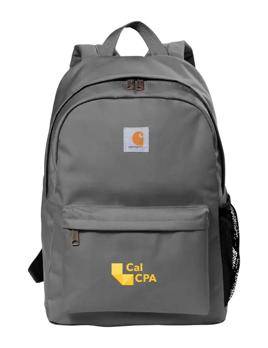 Carhartt Grey Canvas Backpack w/CalCPA Logo