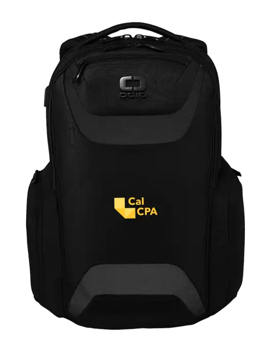 OGIO Black Charcoal Connected Pack w/CalCPA Logo