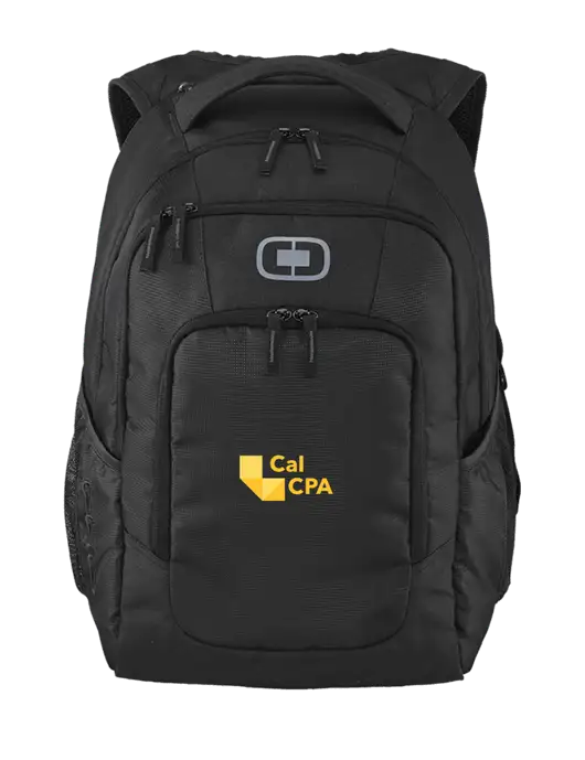 OGIO Black Logan Laptop Backpack
 w/CalCPA Logo