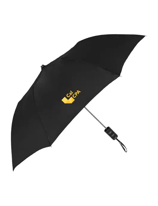 Black 42" Folding Umbrella  w/CalCPA Logo