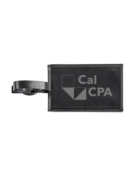 Fabrizio Black Executive Luggage Tag w/CalCPA Logo