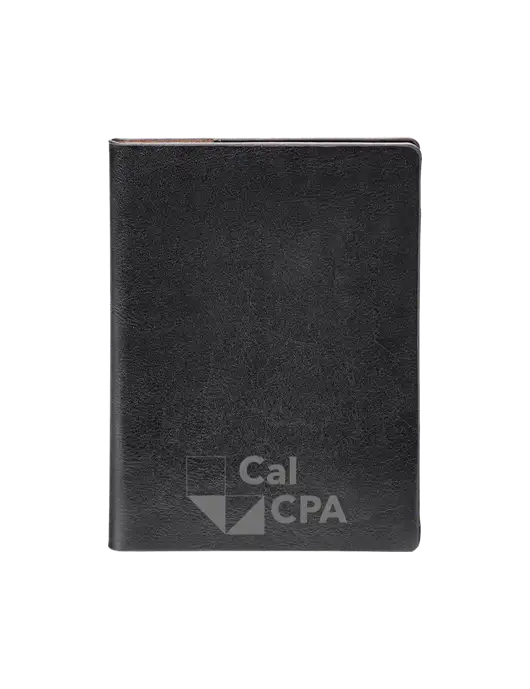 Fabrizio Black Rfid Passport Holder w/CalCPA Logo