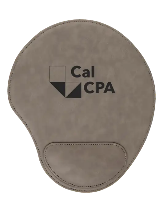 Gray Leatherette Mouse Pad w/CalCPA Logo