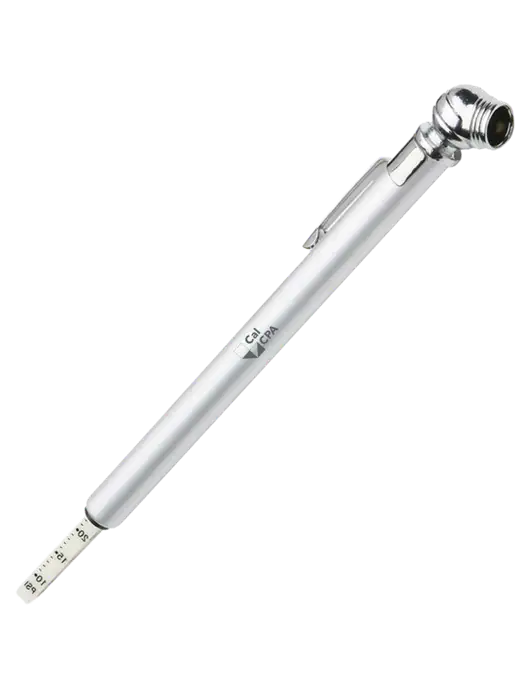 Quick View Silver Tire Gauge w/CalCPA Logo