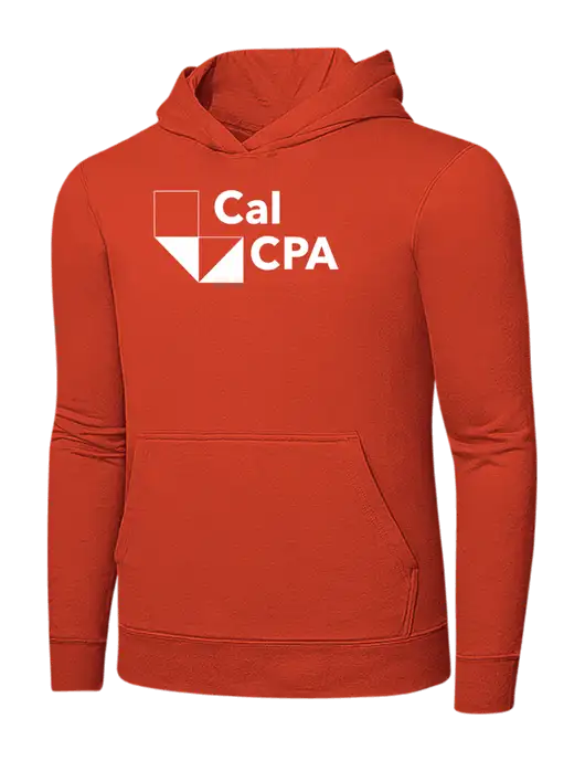 Orange 7.8 oz Ring Spun Hooded Sweatshirt w/CalCPA Logo