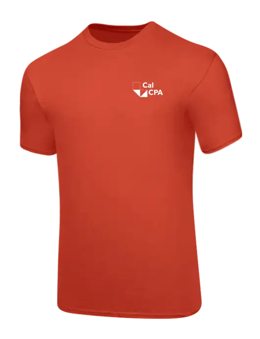 Core Blend Dark Orange T-Shirt w/CalCPA Logo
