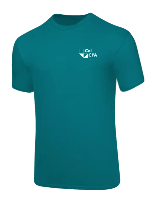 Core Blend Teal T-Shirt w/CalCPA Logo