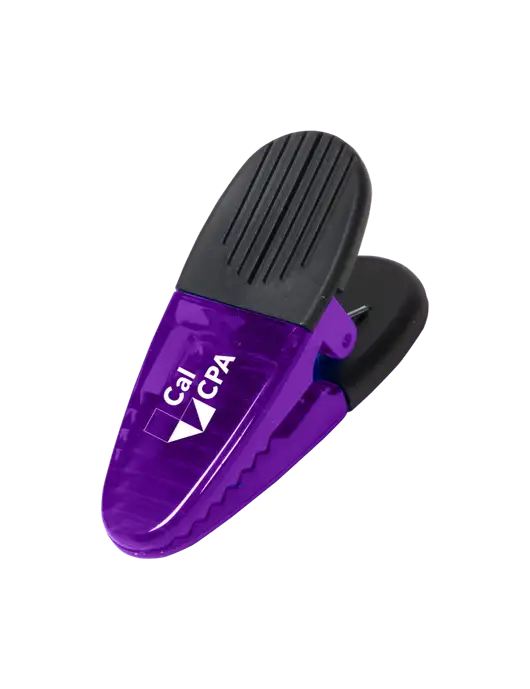 Magnetic Purple Power Clip w/CalCPA Logo