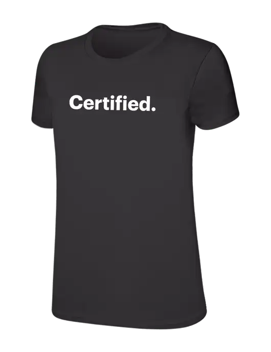 Womens Ring Spun Charcoal 4.5 oz T-Shirt w/Certified Logo, CalCPA Logo
